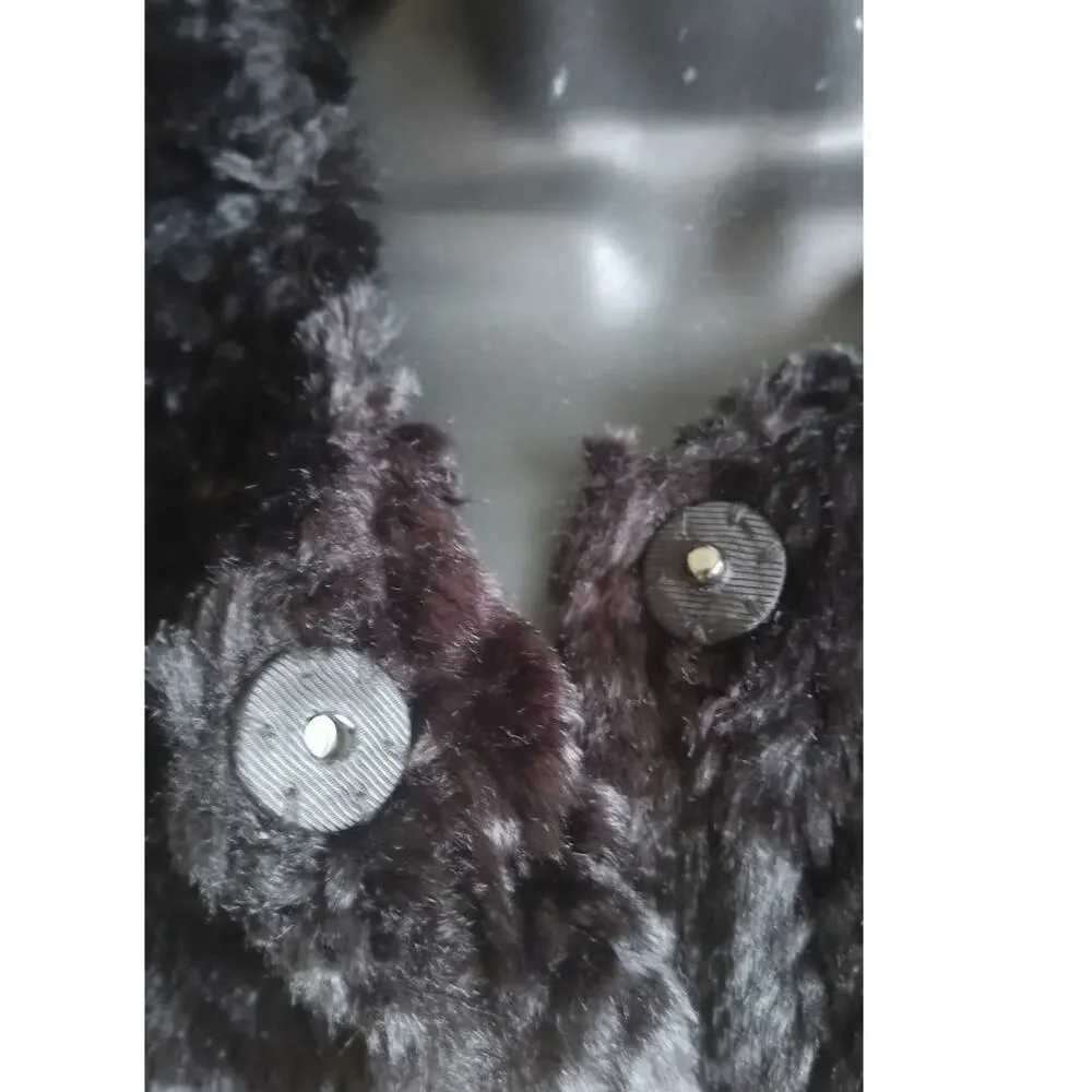 Skaist Taylor Neiman Marcus for Target Faux Fur Vest Black Size Medium